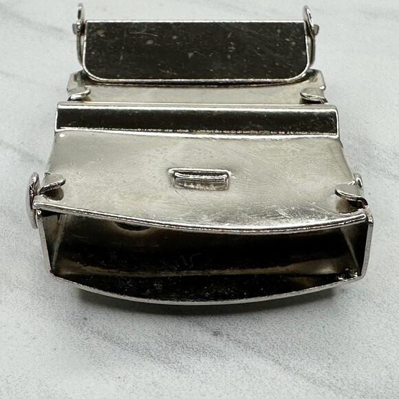 Old English Initial "Y" Military Web Belt Buckle Silver Chrome ✨ - Picture 10 of 10